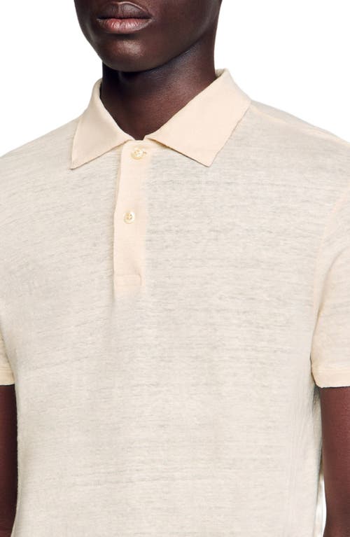 Sandro Linen Polo Shirt