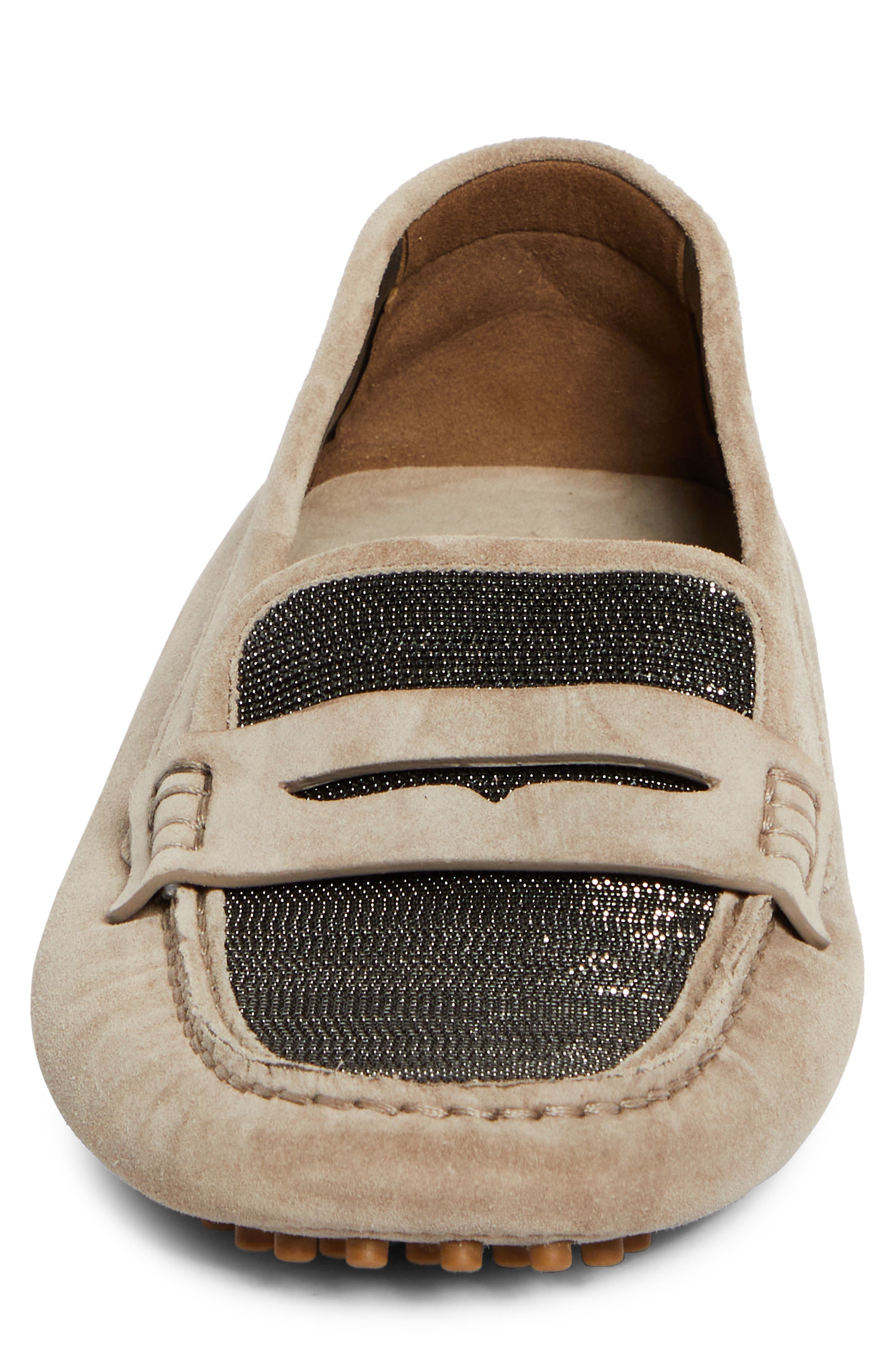 Brunello Cucinelli Monili Driving Shoe, Alternate, color, C5859 Dark Beige