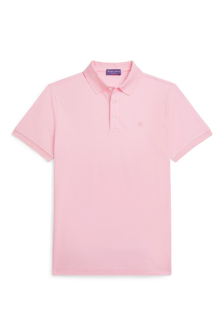 Embroidered Logo Cotton Piqué Polo, Main, color, CHALK PINK