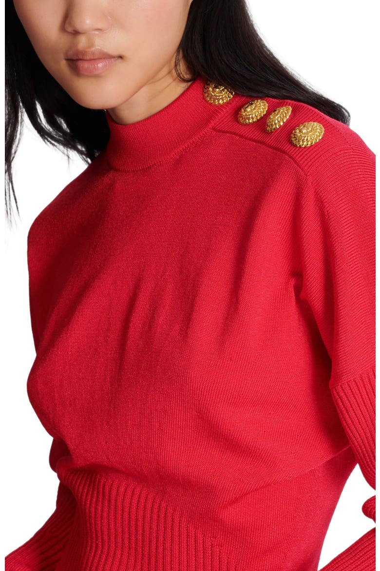 Flared knit short dress, Alternate, color, pink