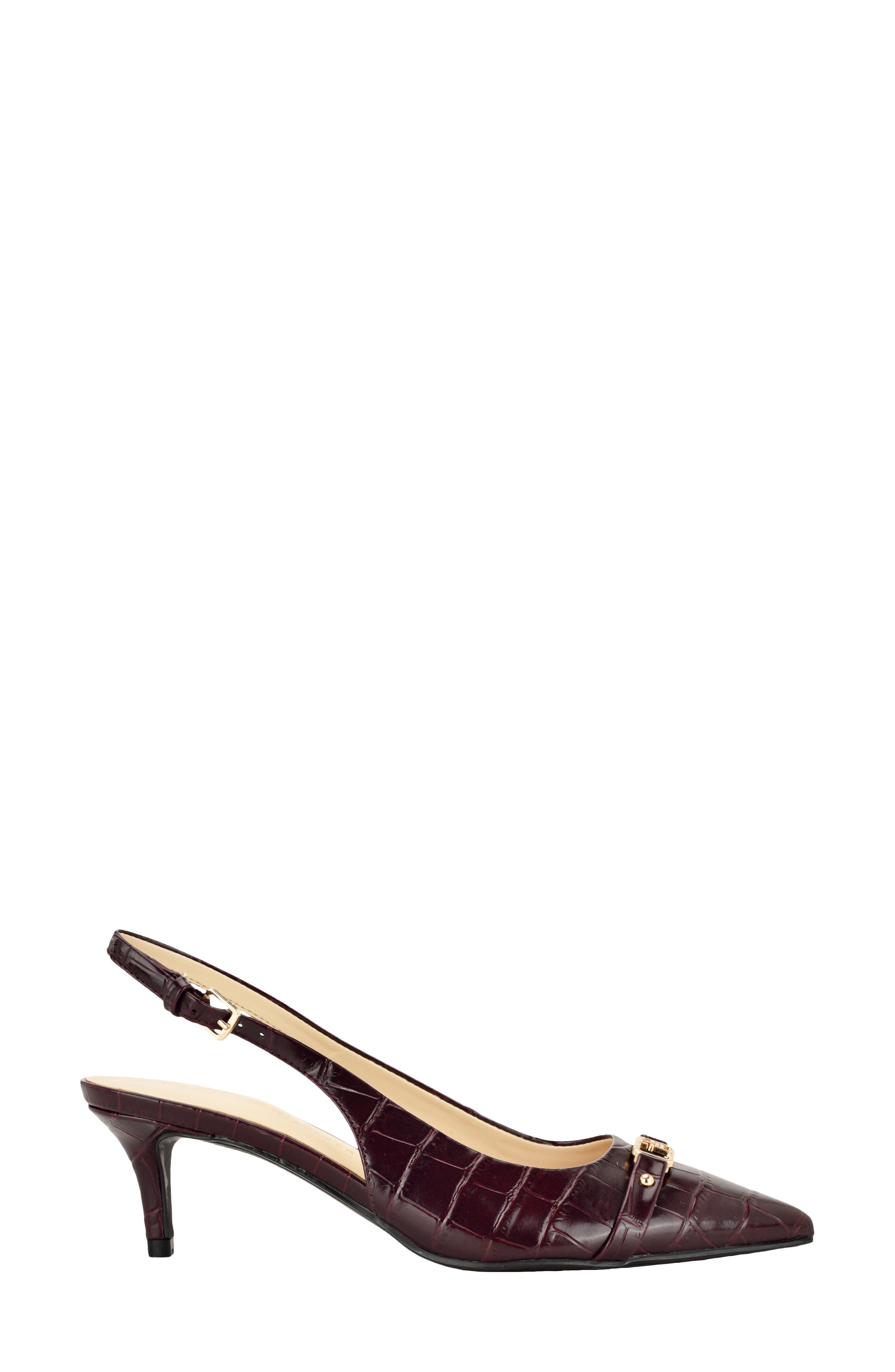 Totale Slingback Pointed Toe Pump, Alternate, color, BURGUNDY