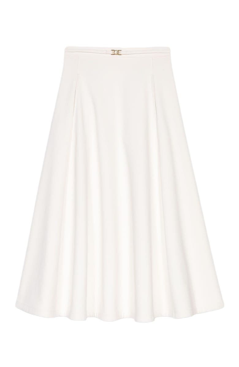 maje Heavy crepe skirt, Alternate, color, White