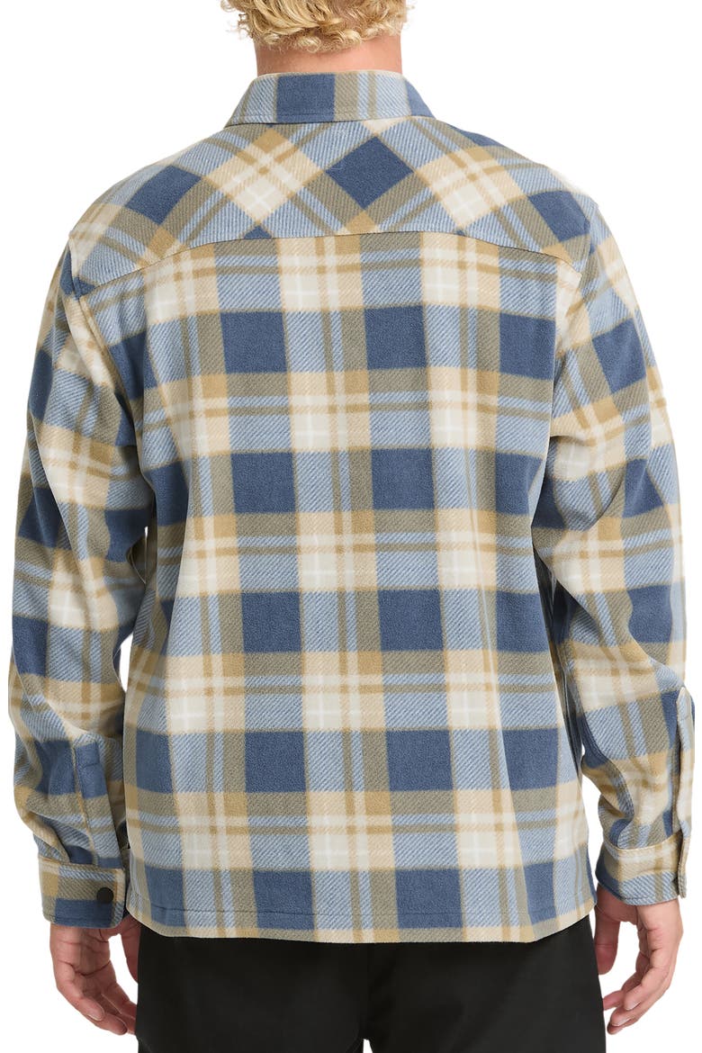 Harbor Plaid Polar Fleece Shirt, Alternate, color, VINTAGE INDIGO