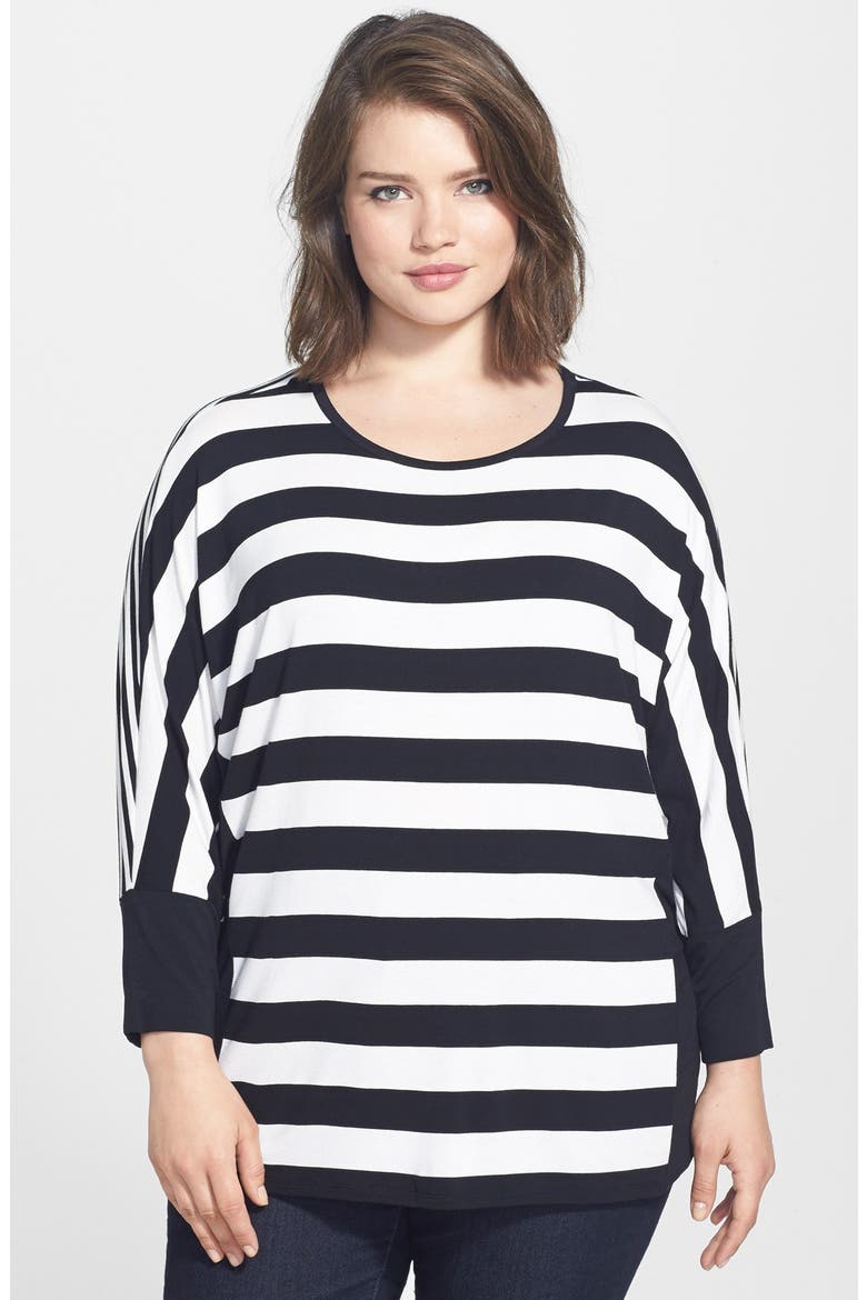 'Saturday' Colorblock Stripe Shirt, Main, color, IVORY