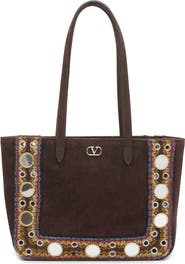 Valentino Garavani Mini Nellcôte Suede Tote Bag