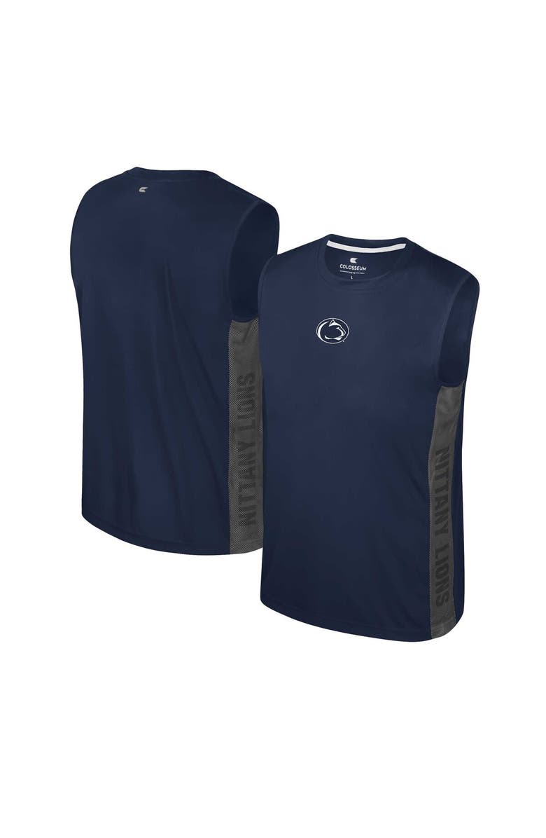 COLOSSEUM Youth Colosseum Navy Penn State Nittany Lions Smak Talk Sleeveless T-Shirt, Main, color, 