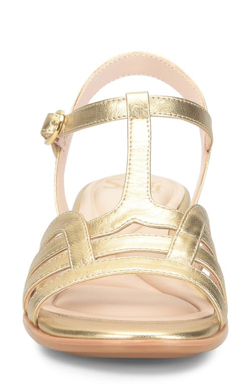 Söfft Scarlet Ankle Strap Wedge Sandal In Gold