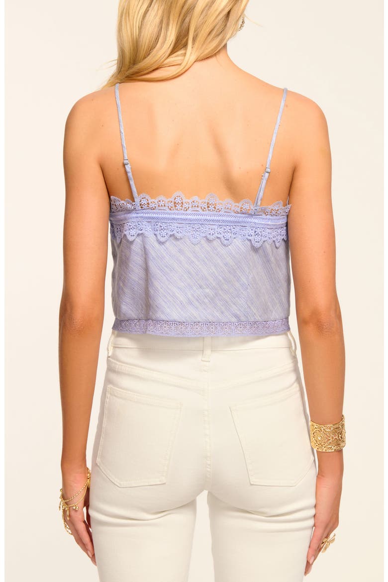 Ayda Lace Trim Crop Camisole, Alternate, color, BAZAAR BLUE LINEN