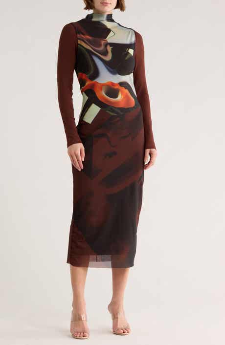 Desigual Abstract Long Sleeve Dress
