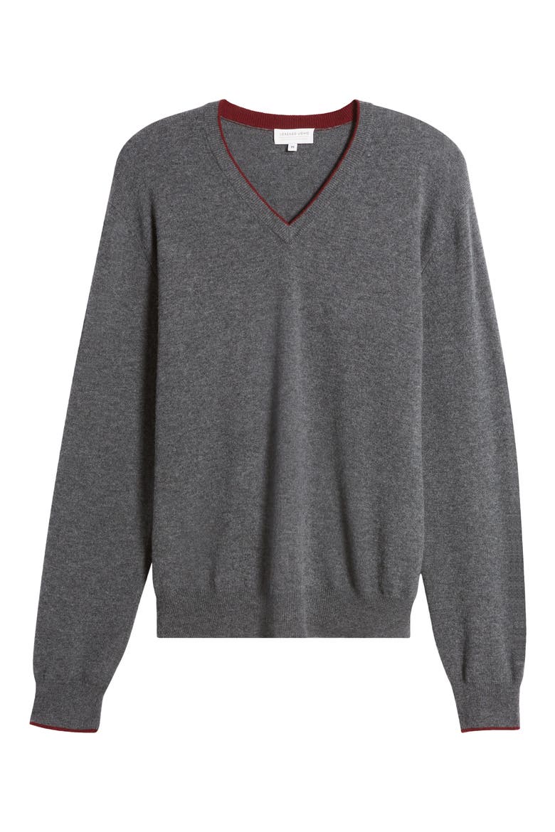 Tipped Merino Wool Sweater, Alternate, color, SHADOW