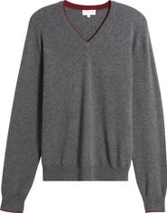 Lorenzo Uomo Tipped Merino Wool Sweater