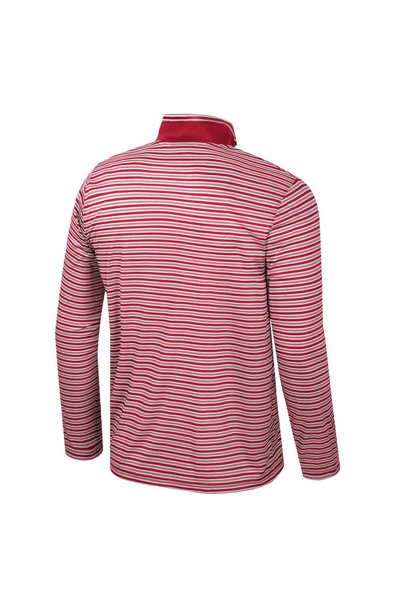 COLOSSEUM Men's Colosseum Crimson Alabama Crimson Tide Striped Quarter-Zip Top, Alternate, color, 