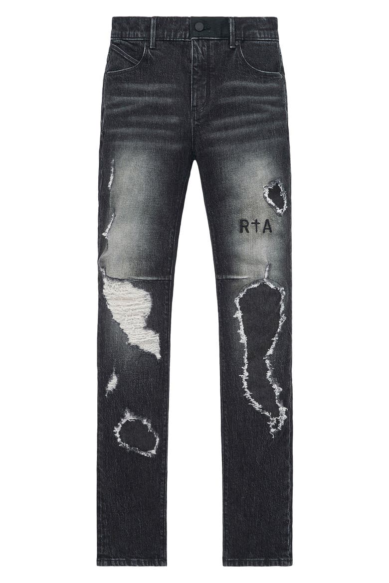 Clayton Ripped Skinny Jeans, Main, color, FRAY NOIR