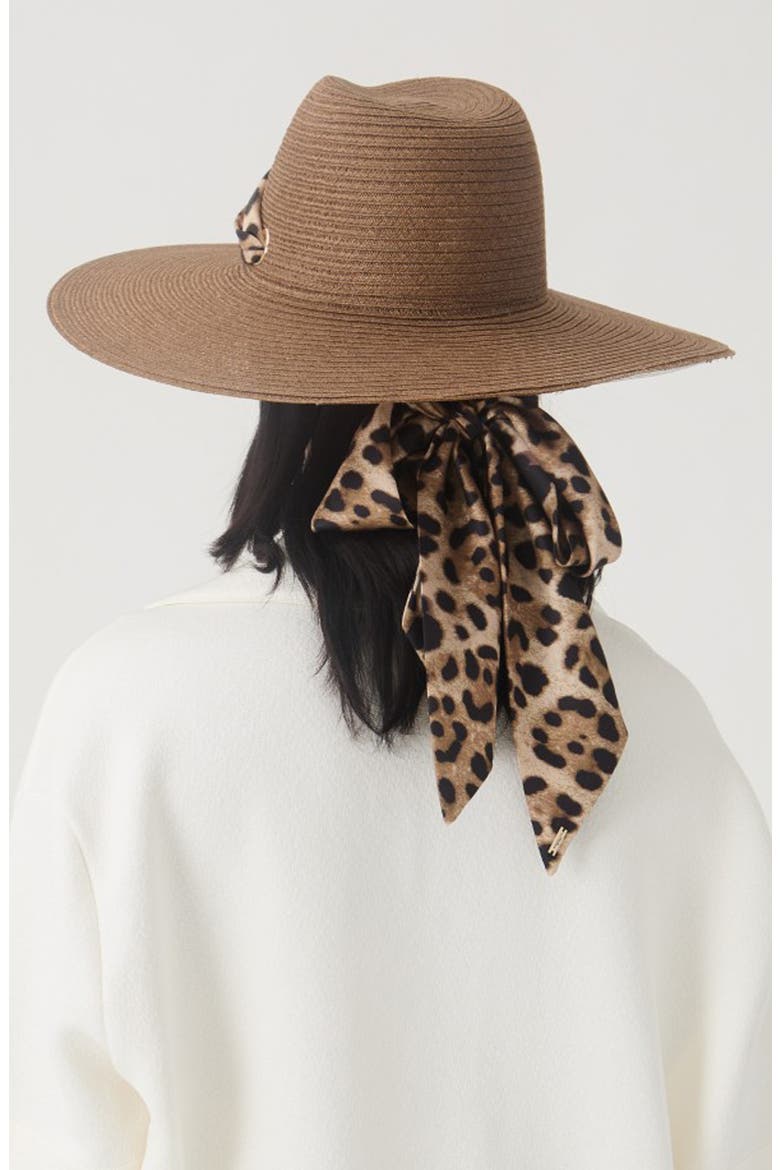 Cassidy Packable Straw Fedora, Alternate, color, CHOCOLATE