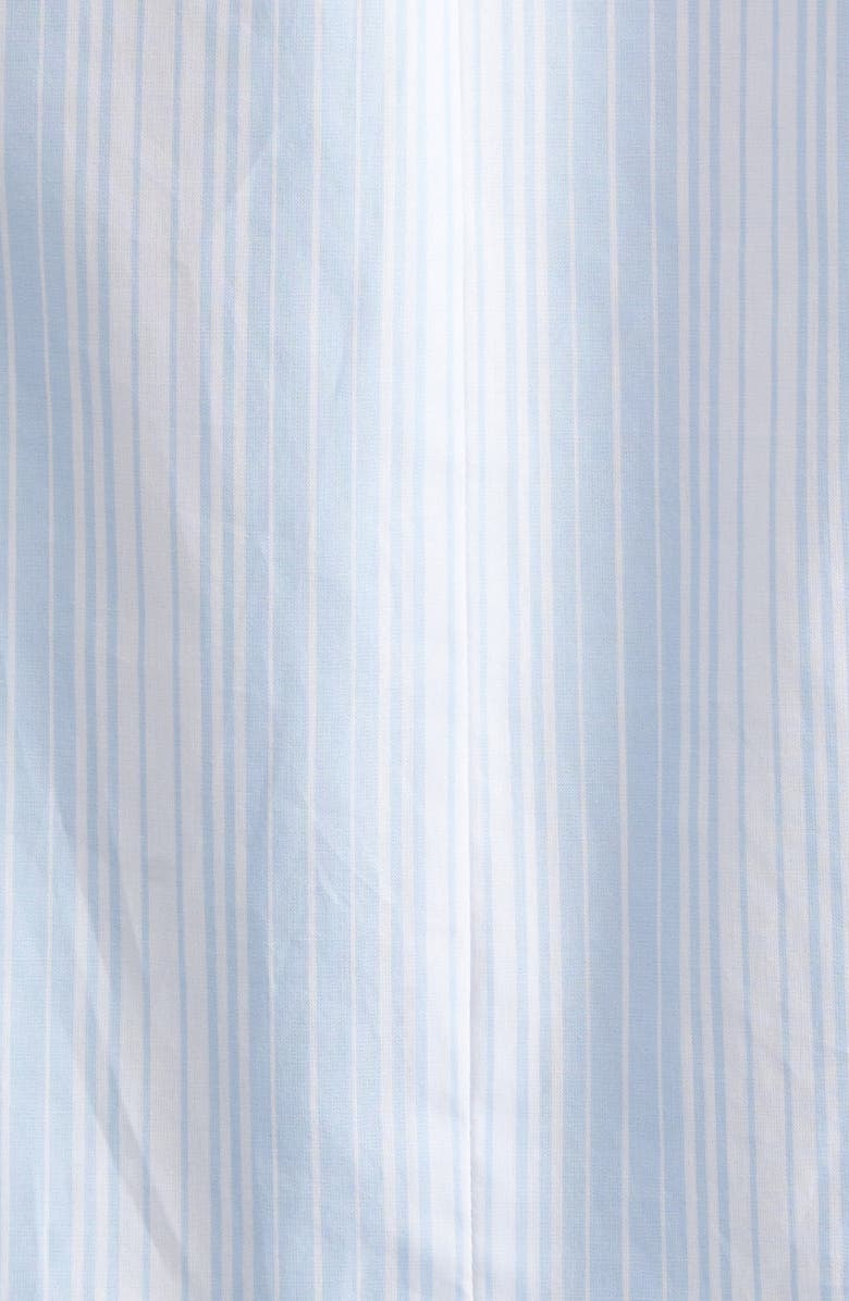 Marni Stripe Gathered Neck Cotton Poplin Top, Alternate, color, Stb21 Light Blue