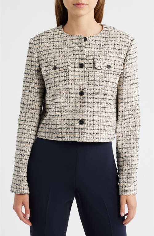 Theory Tweed Jacket In Animal Print