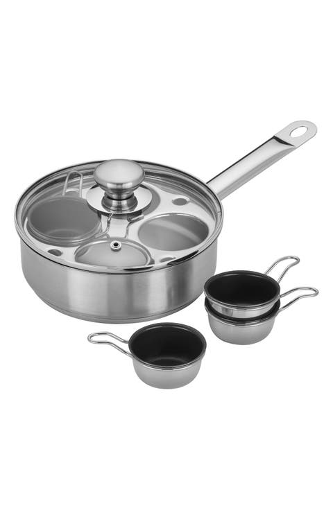 Resto 4-cup Stainless Steel Egg Poacher Set