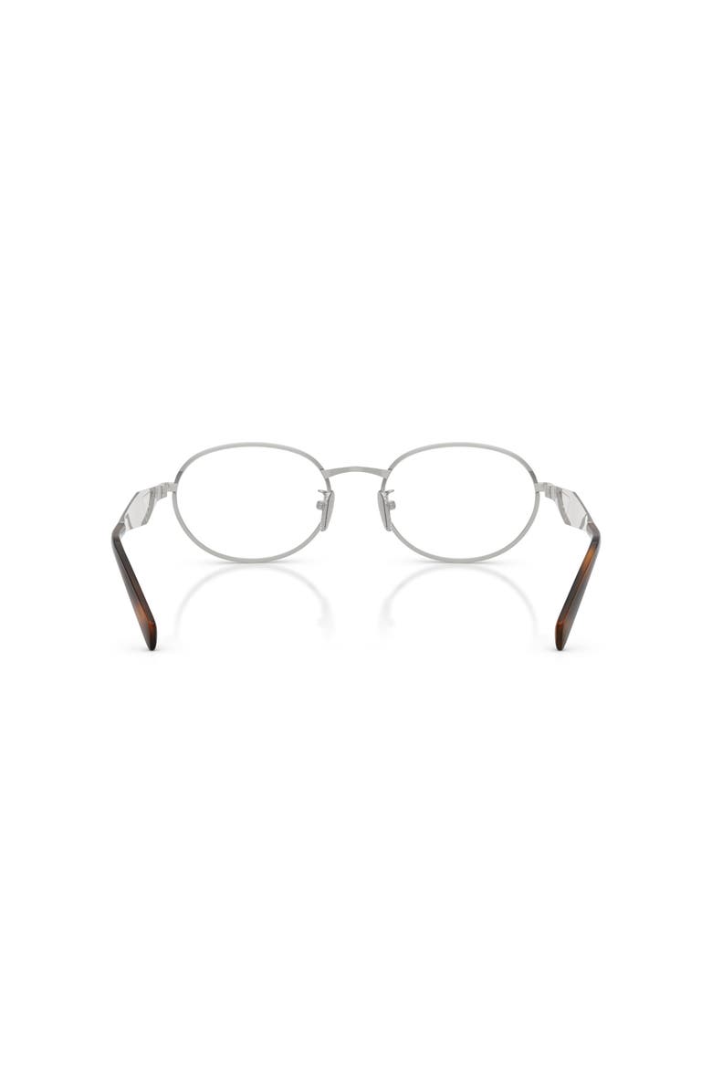 Prada 54mm Oval optical glasses, Alternate, color, Silver