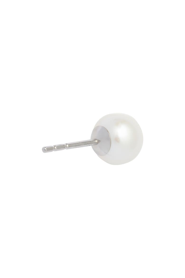 Freshwater Pearl Stud Earrings, Alternate, color, 14K WHITE GOLD/ PEARL