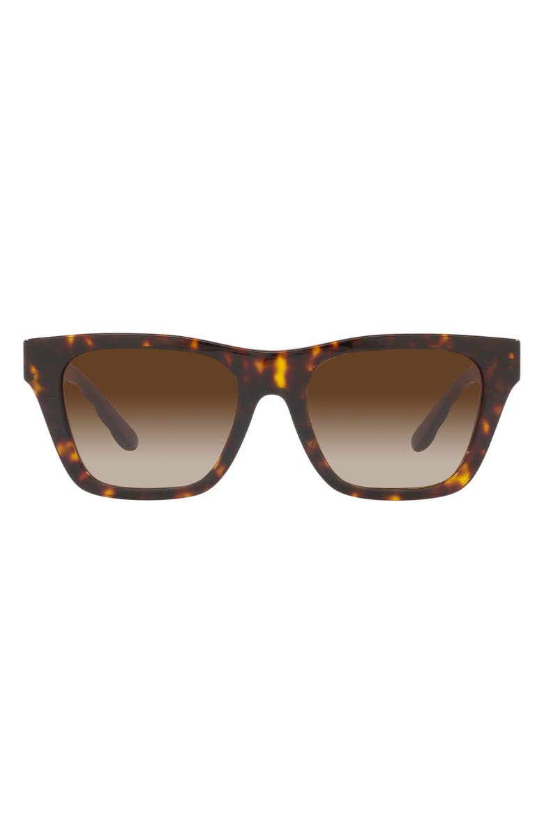 Tory Burch 52mm Gradient Rectangular Sunglasses, Main, color,