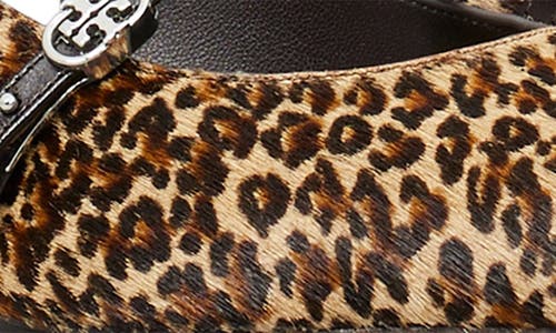Tory Burch Double T Buckle Slingback Mary Jane Kitten Heel Pump In Animal Print
