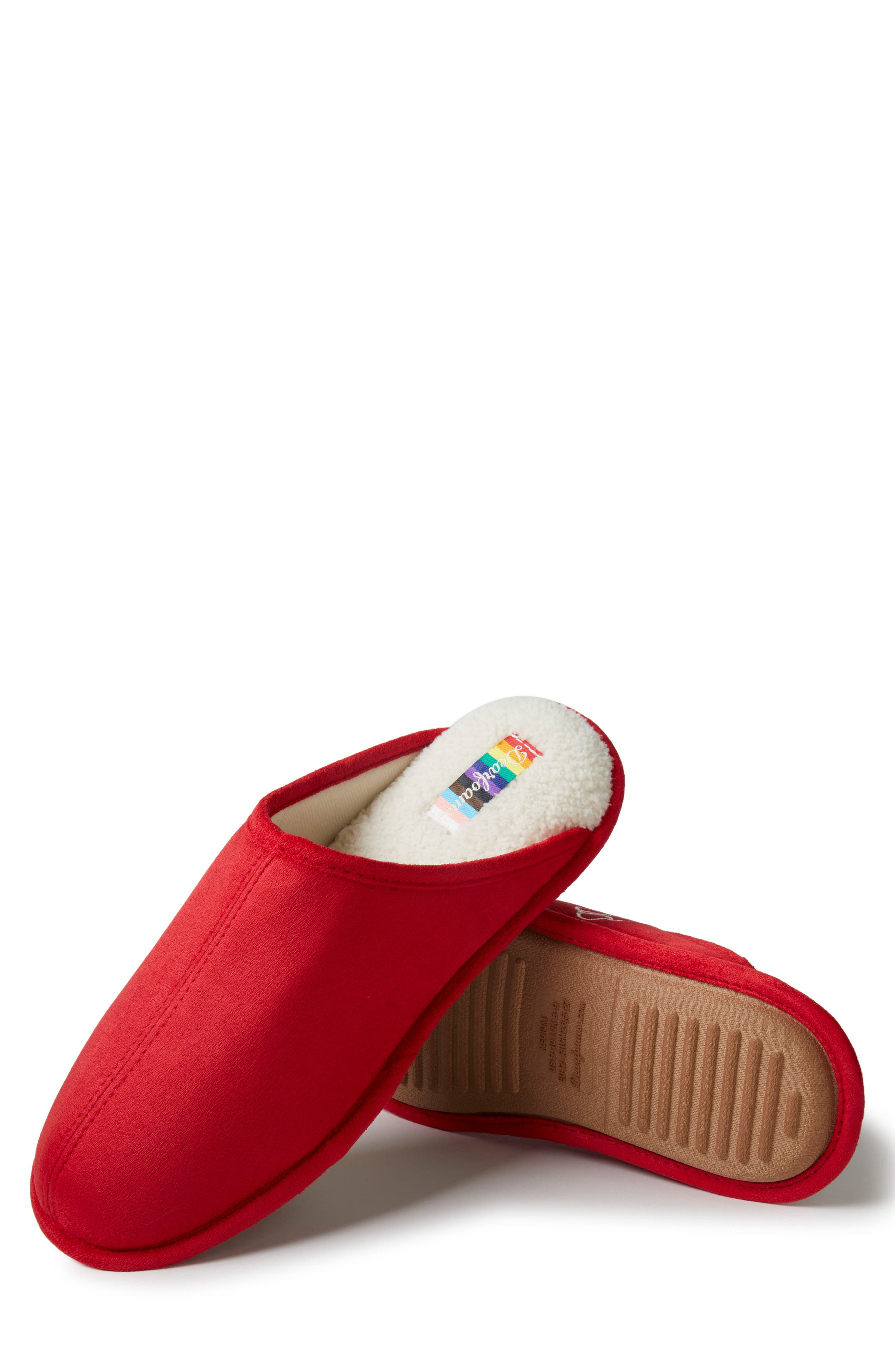 Riley Pride Scuff Slipper, Alternate, color, RED