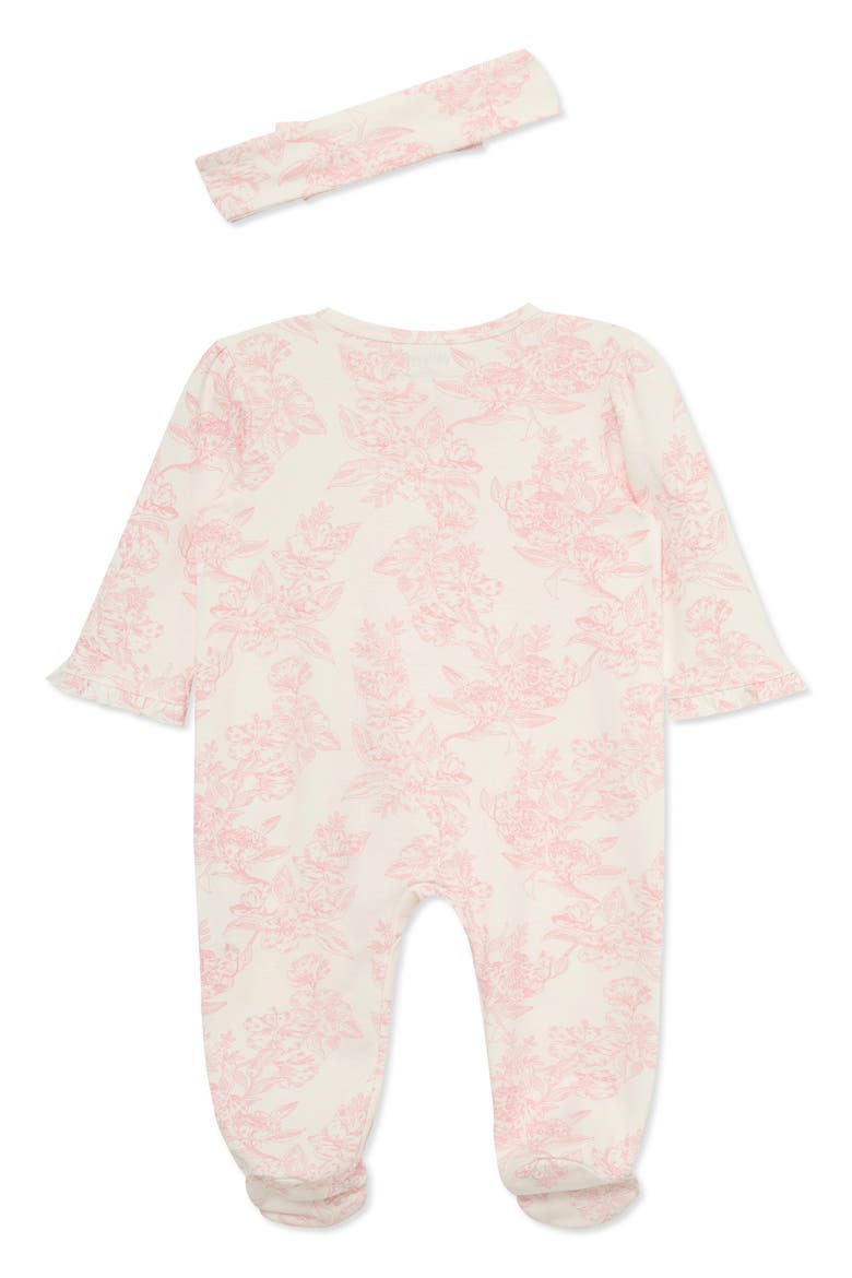 Kids' Rose Footie and Headband Set, Alternate, color, PINK