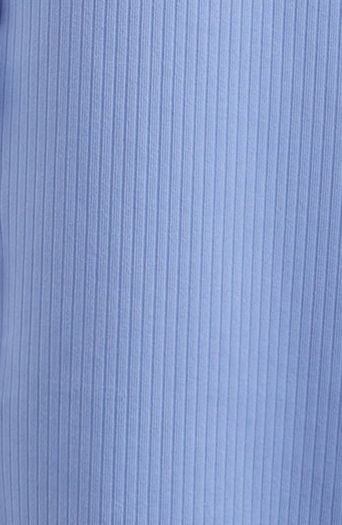 Shop Zella Girl Kids' All In Ribbed High Waist Flare Leggings In Blue Hydrangea