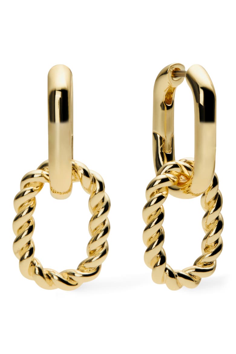 Ash Double Hoop Earrings, Main, color, GOLD