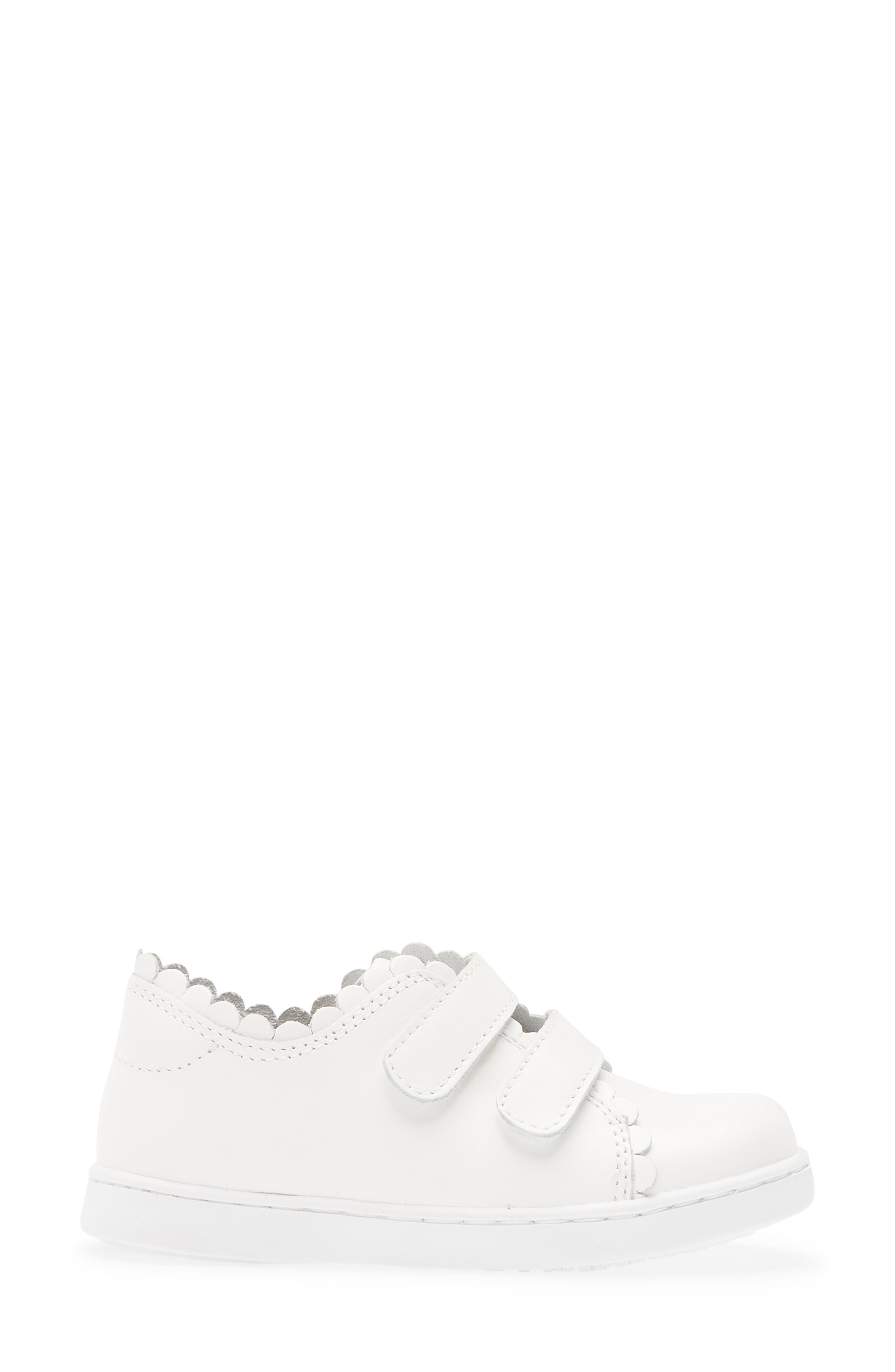 Caroline Scallop Sneaker, Alternate, color, WHITE