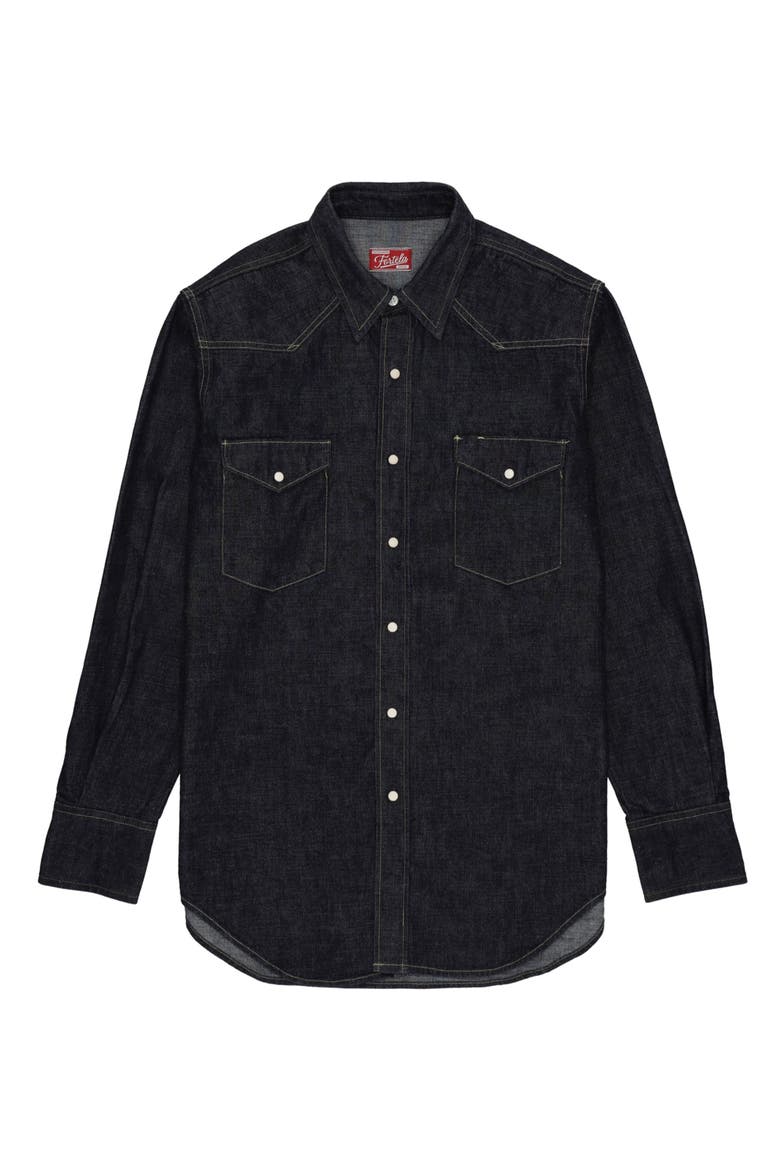 Jennyblu Indigo Rinse Denim Shirt, Main, color, INDACO