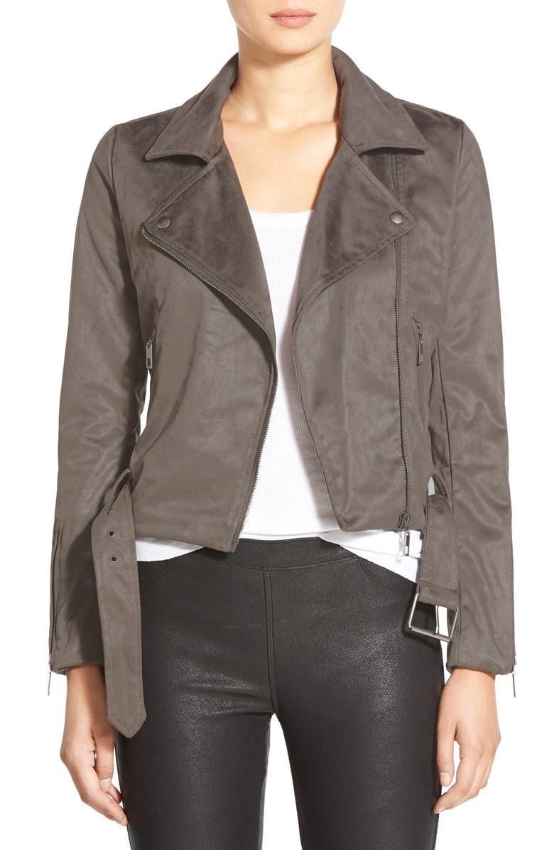 Glamorous Faux Suede Moto Jacket, Main, color,