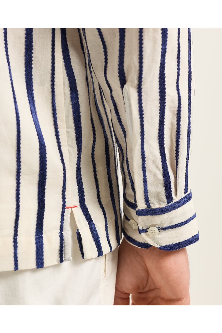 Ridley Relaxed-Fit Shirt, Alternate, color, White Sand/Night Iris