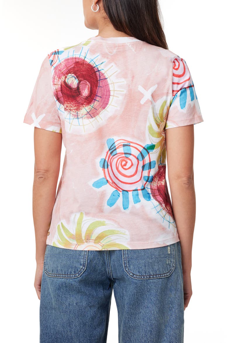 Sketch Cotton Graphic T-Shirt, Alternate, color, ABSTRACT SUN PINK