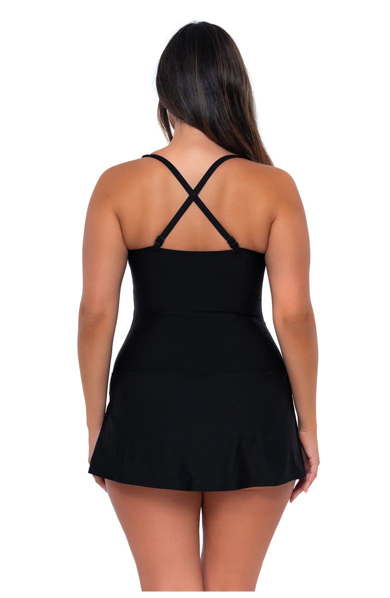 Sunsets Escape Sienna Swim Dress, Alternate, color, Black