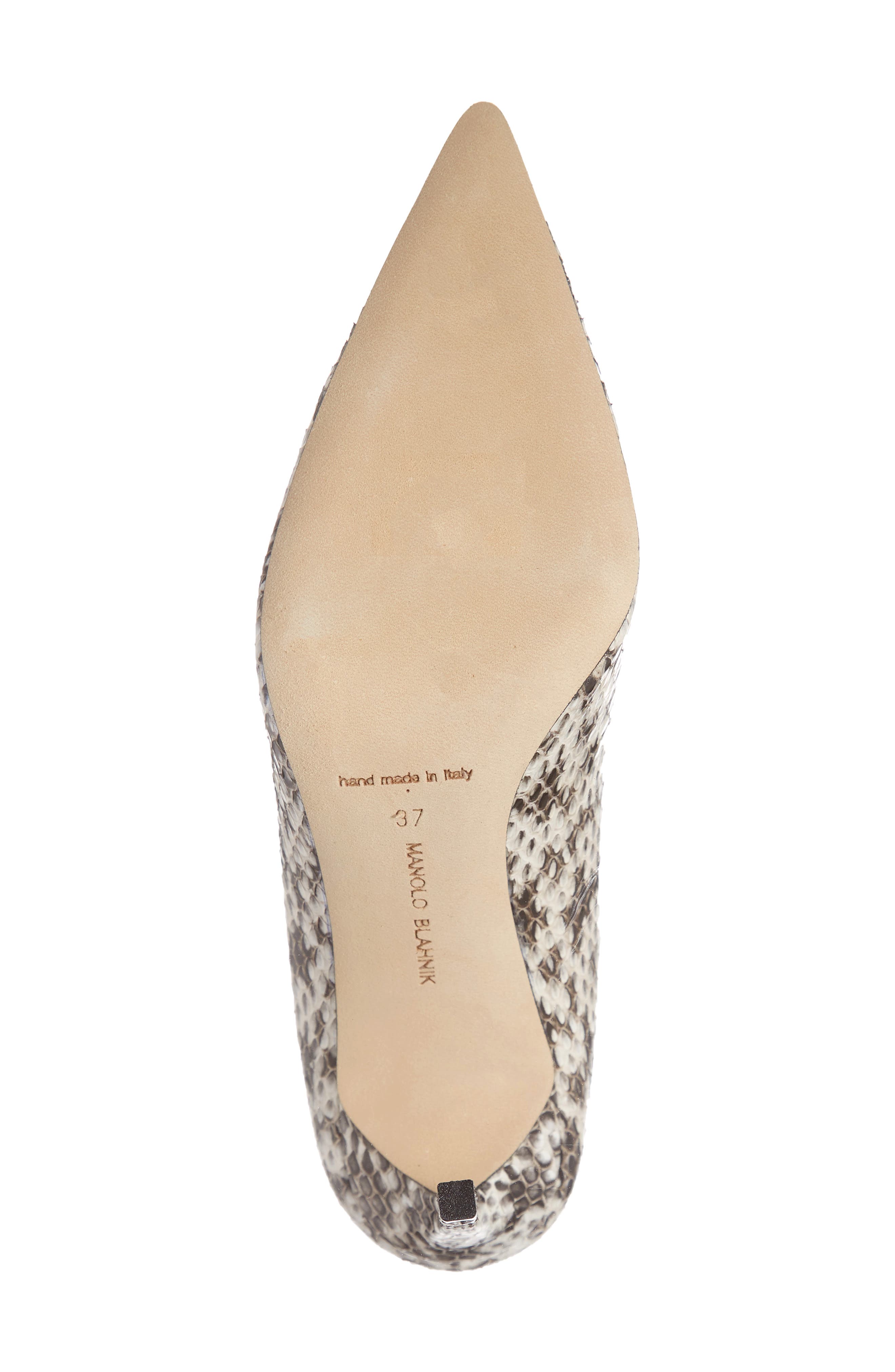 Manolo Blahnik BB Genuine Snakeskin Pointy Toe Pump, Alternate, color, 