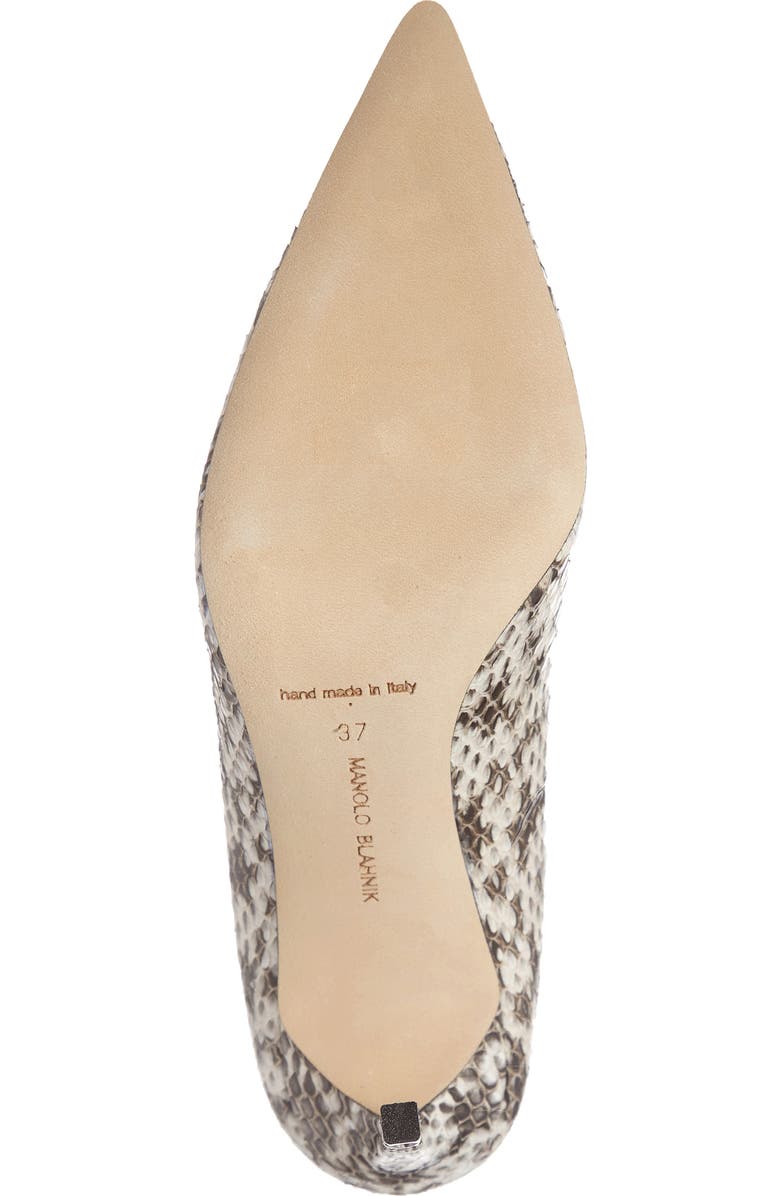 Manolo Blahnik BB Genuine Snakeskin Pointy Toe Pump, Alternate, color,