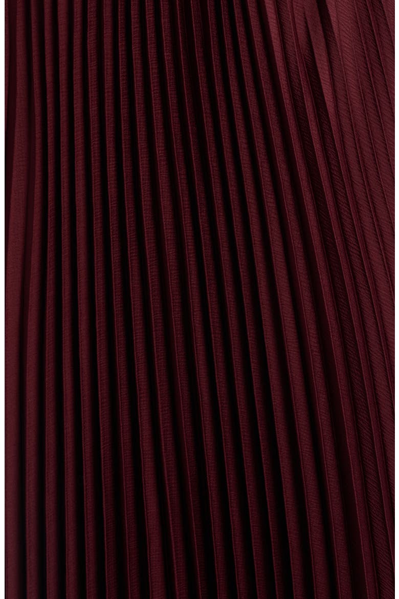 Ayla Pleated Maxi Skirt, Alternate, color, NOIR BERRY