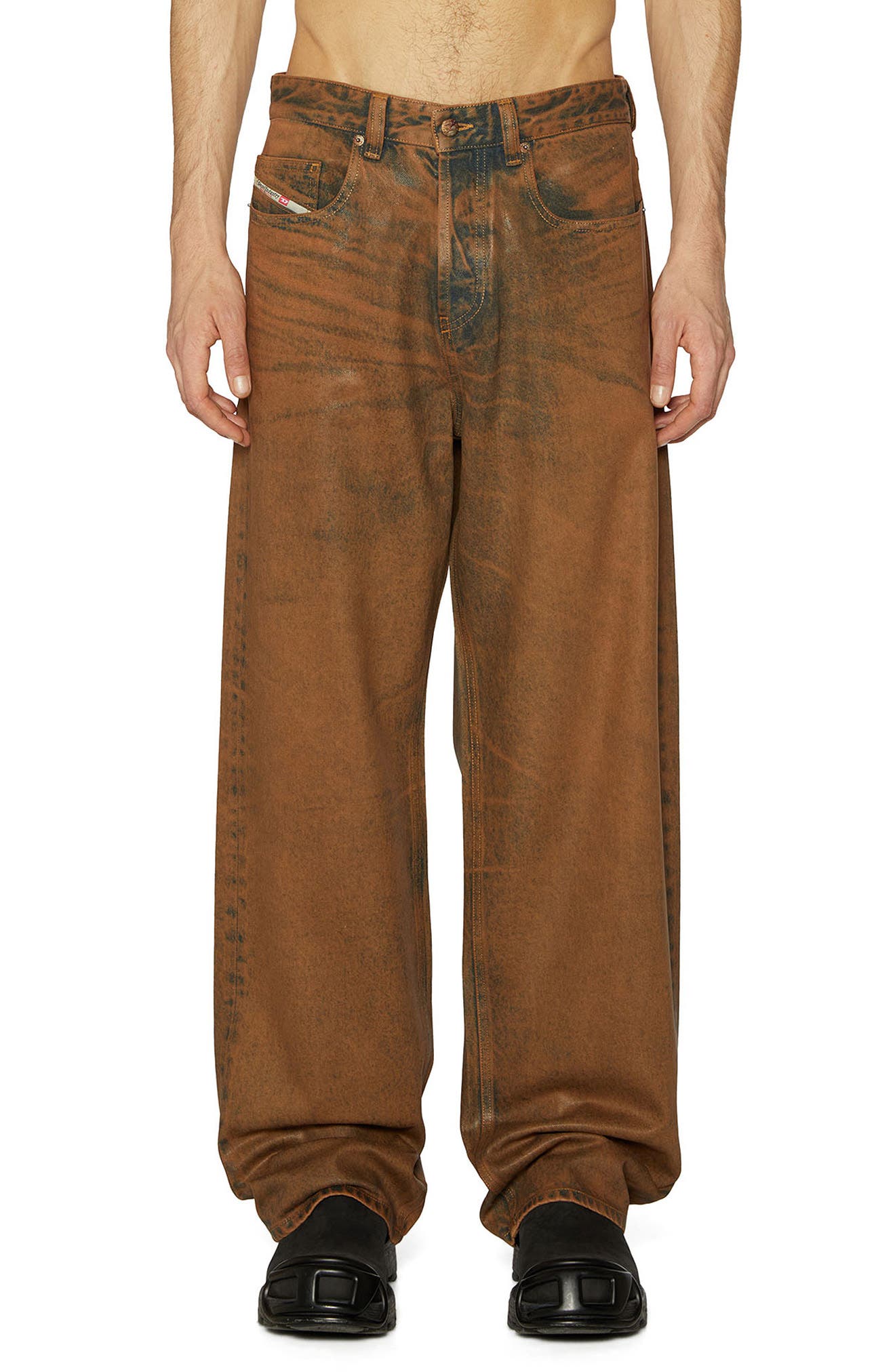 2001 D-Macro Relaxed Fit Coated Jeans