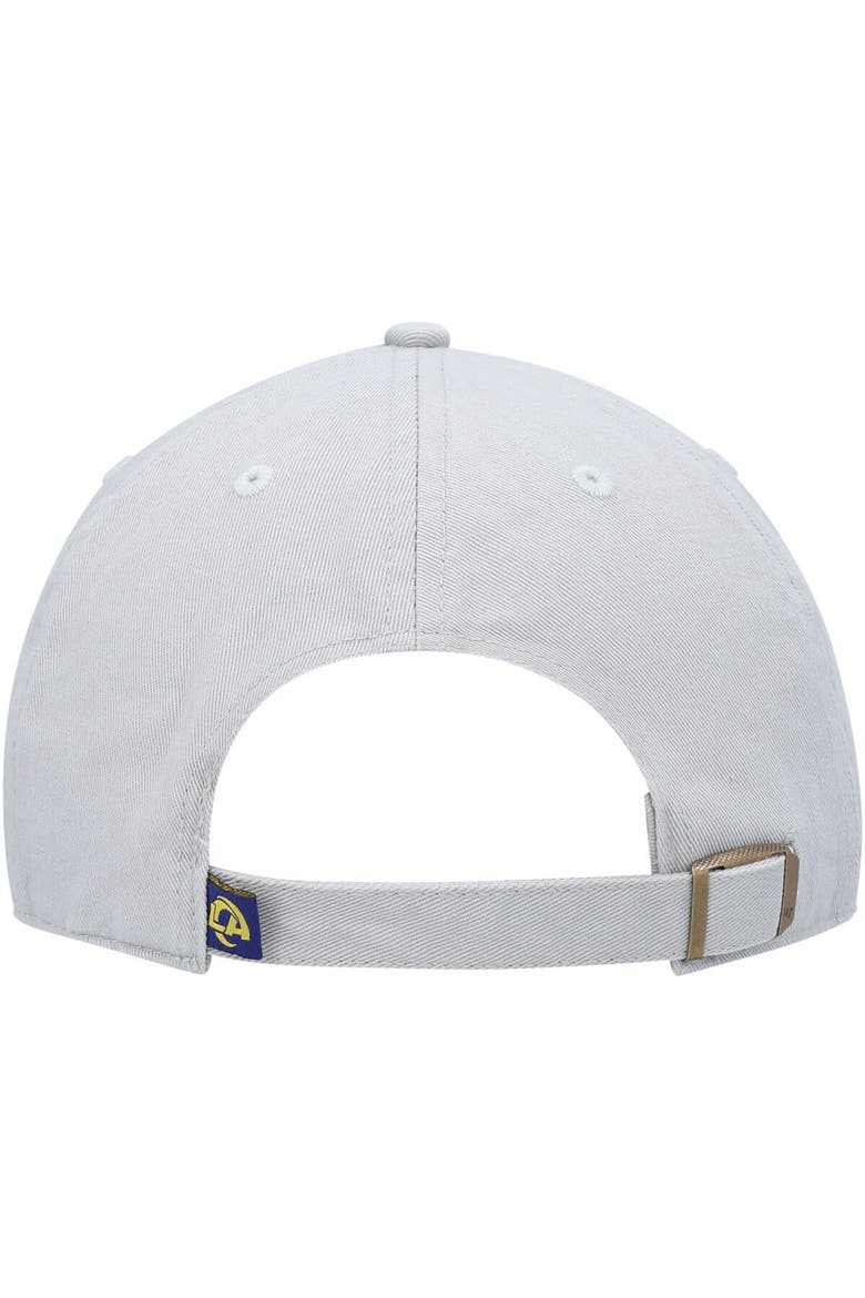 Men's '47 Gray Los Angeles Rams Logo Clean Up Adjustable Hat, Alternate, color, Gray