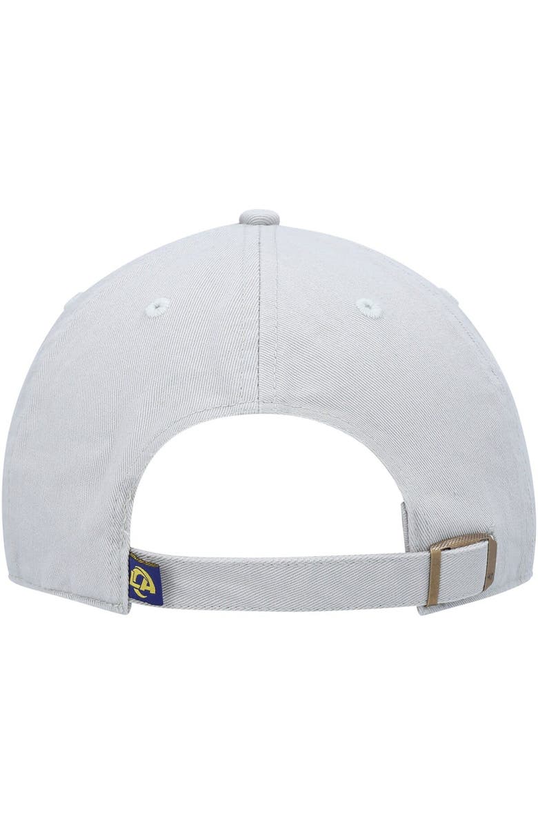 '47 Men's '47 Gray Los Angeles Rams Logo Clean Up Adjustable Hat, Alternate, color, Gray