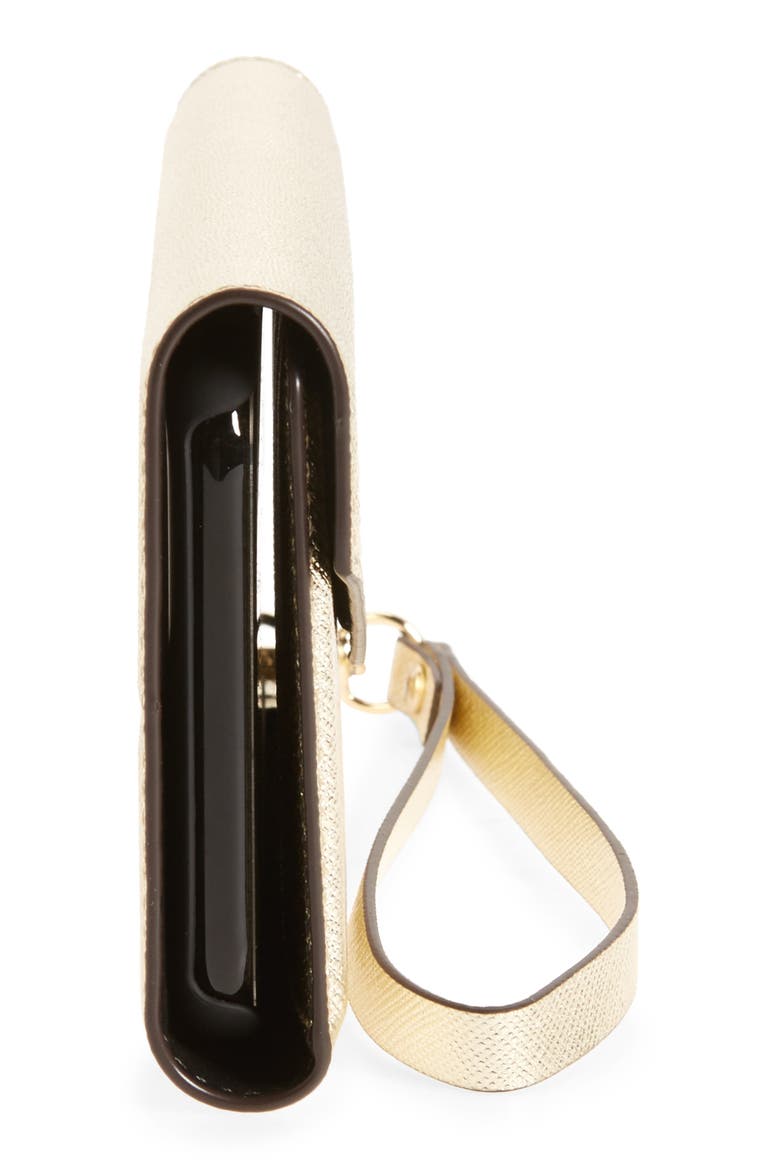 iPhone 7/8 & 7/8 Plus leather wristlet, Alternate, color, GOLD