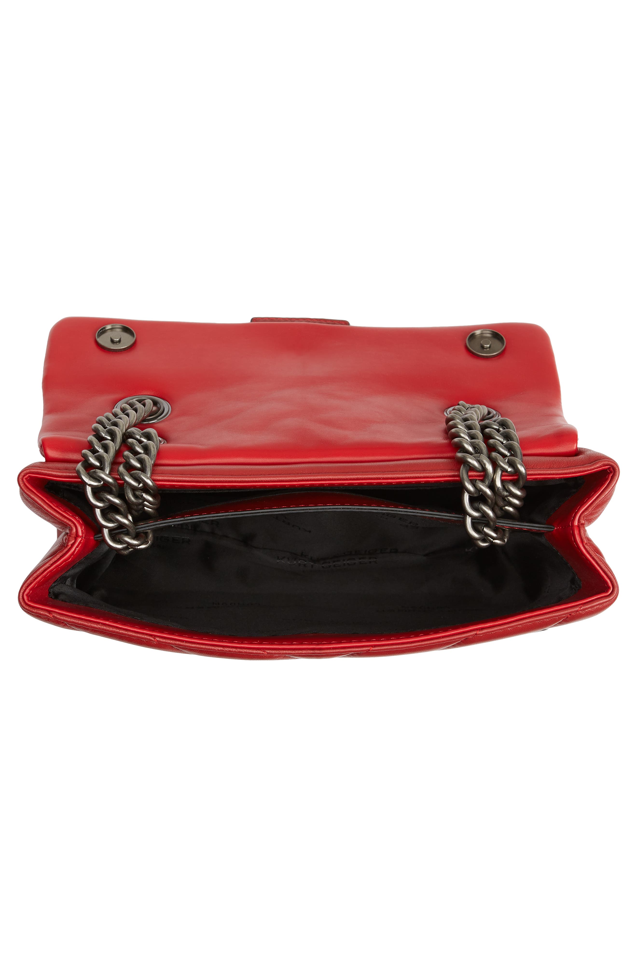 Kurt Geiger London Kensington X Quilted Leather Shoulder Bag, Alternate, color, 