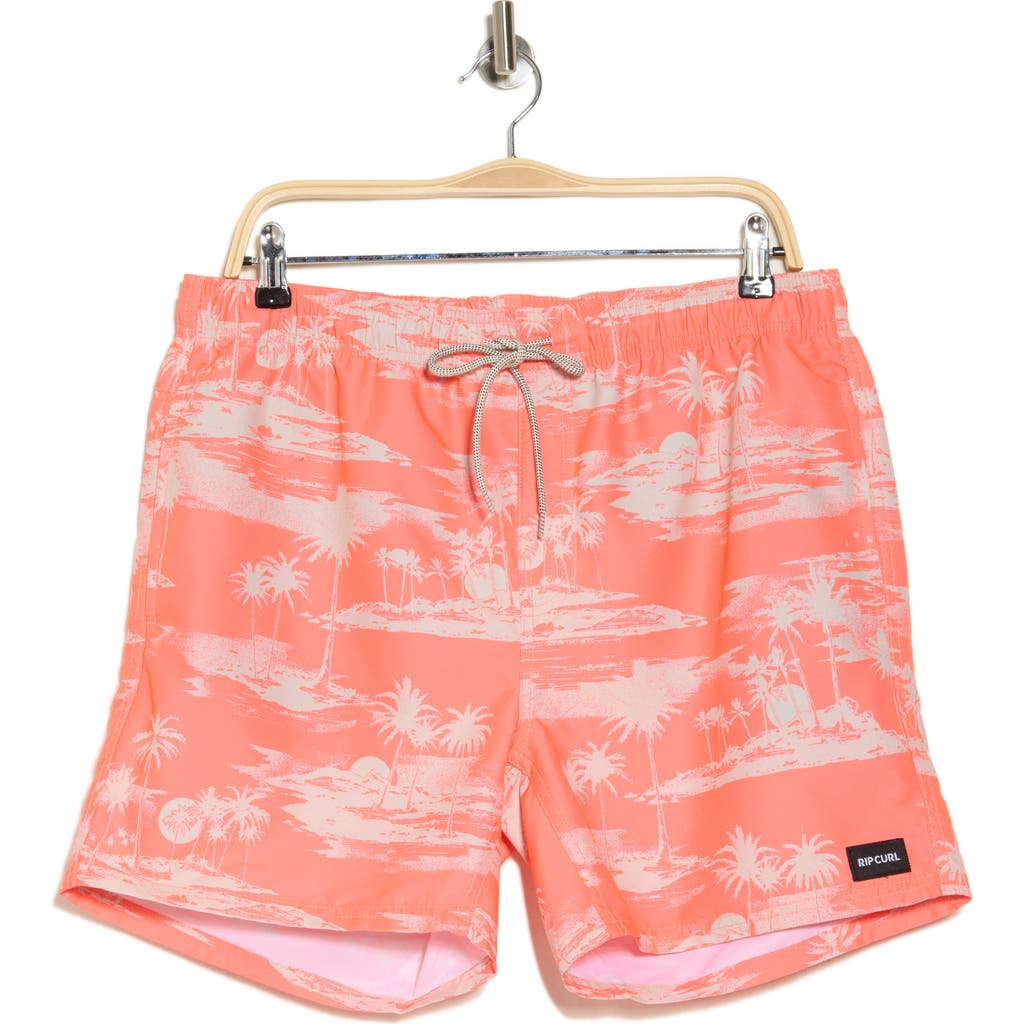 Rip Curl Dreamers Volley Swim Trunks In Coral