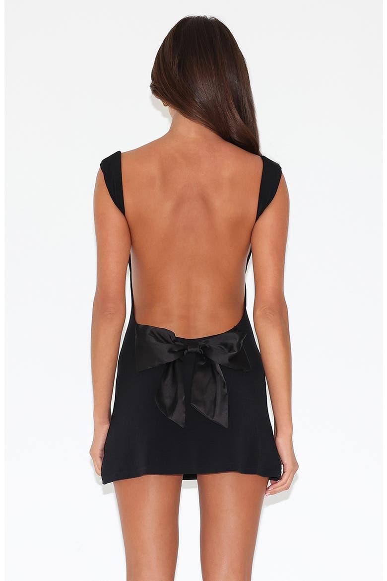 Zita Open Back Minidress, Alternate, color, BLACK