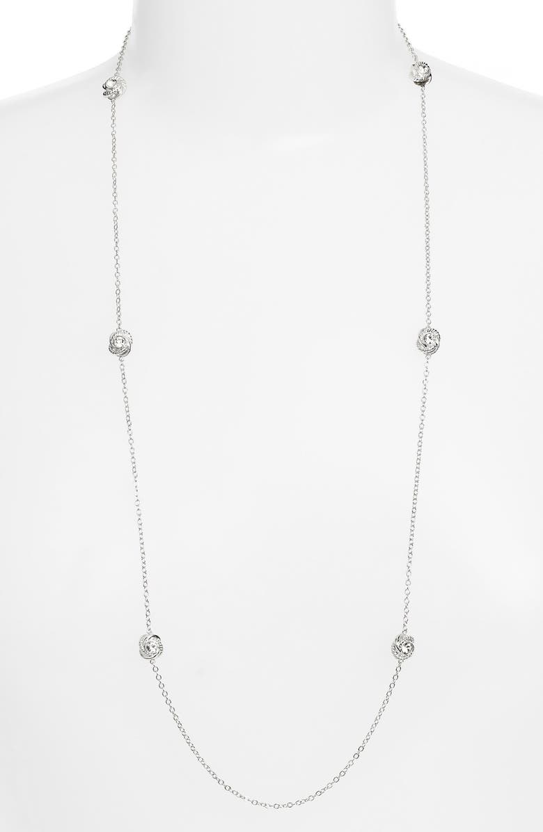 Kate Spade New York 'infinity and beyond' knot station necklace, Main, color,