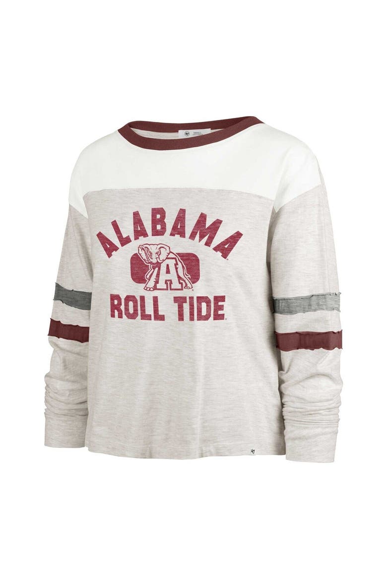 Women's '47 Oatmeal Alabama Crimson Tide All Class Lena Long Sleeve T-Shirt, Alternate, color, Oatmeal
