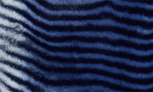 Pleasures Zebra Stripe Fuzzy Jacket In Blue