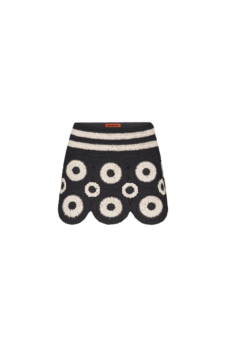 SIMONMILLER Knit Beep Beep Mini Skirt, Alternate, color, Cream/Black