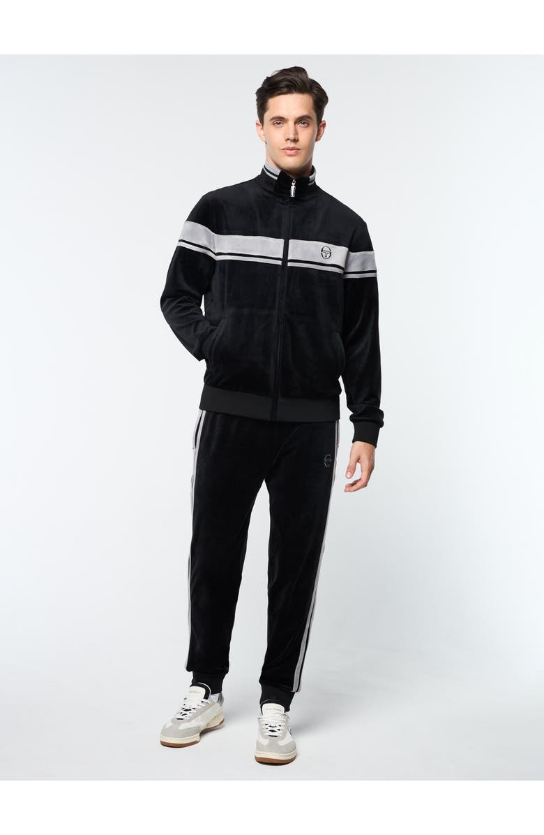 Sergio Tacchini Damarindo Velour Track Jacket, Alternate, color, Black Beauty